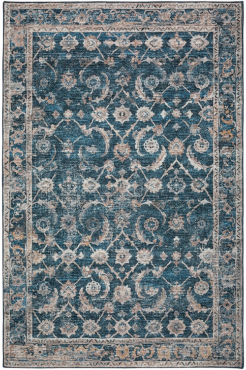 10' Round Blue Rug