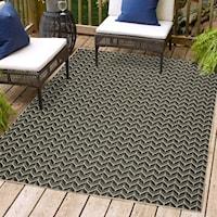 8' Round Charcoal Rug