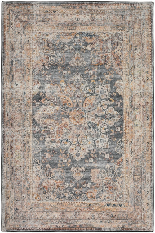 8' Round Gray Rug