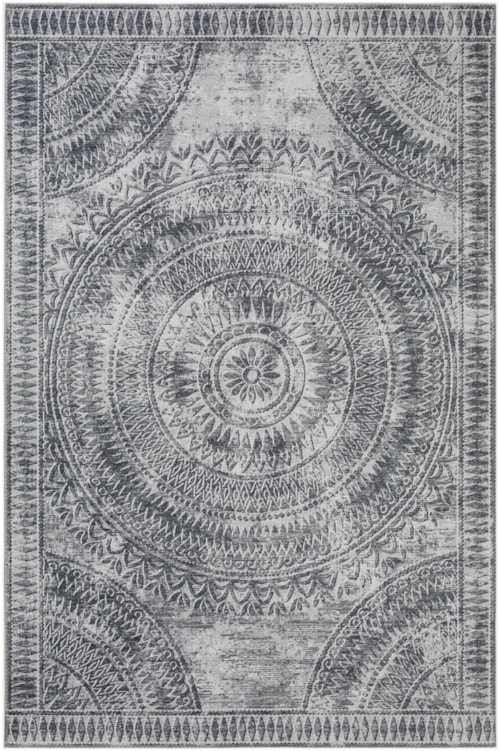 6' Round Gray Rug