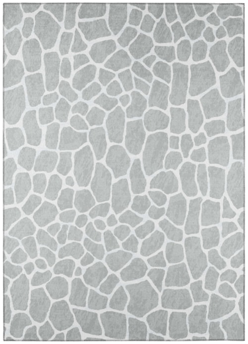8' Round Gray Rug