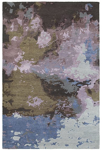 10' 0" X 13' 0" Contemporary Blue/ Purple Re