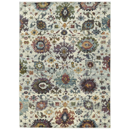 3' 3" X  5' 2" Casual Stone/ Multi Rectangle Rug