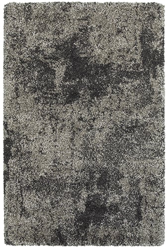 5' 3" X  7' 6" Shag Grey/ Charcoal Rectangle
