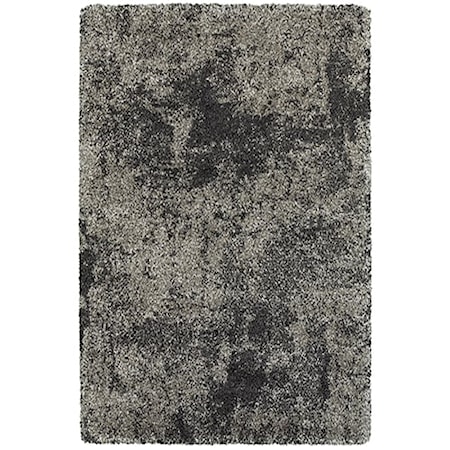 6&apos; 7&quot; X  9&apos; 6&quot; Shag Grey/ Charcoal Rectangle