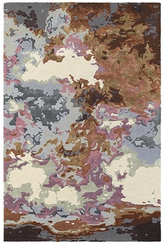 10' 0" X 13' 0" Contemporary Blue/ Brown Rectangle Rug