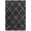 OW Henderson 5' 3" X  7' 6" Shag Charcoal/ Grey Rectangle