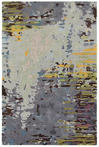 5' 0" X  8' 0" Contemporary Multi/ Grey Rect