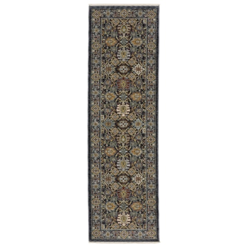 2' 3" X 7' 6" Brown Runner Rug
