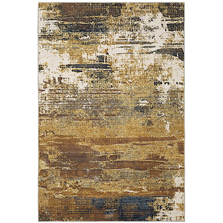 9'10" X 12'10" Gold Rectangle Rug