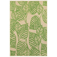 6' 7" X  9' 6" Outdoor Sand/ Green Rectangle Rug