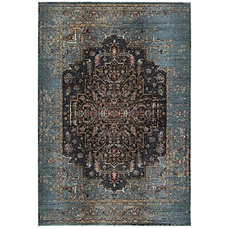 9&apos;10&quot; X 12&apos;10&quot; Traditional Blue/ Navy Rectan