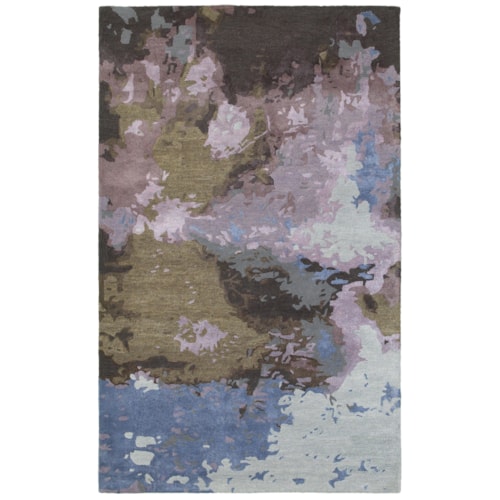 10' 0" X 13' 0" Contemporary Blue/ Purple Rectangle Rug
