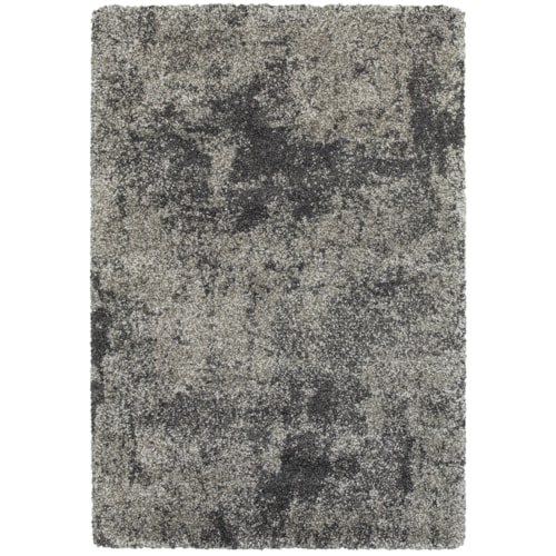 5' 3" X  7' 6" Shag Grey/ Charcoal Rectangle Rug