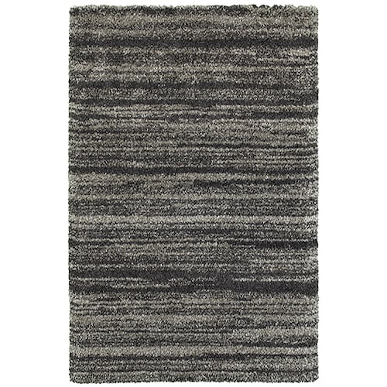 Oriental Weavers Henderson 3'10" X  5' 5" Shag Grey/ Charcoal Rectangle