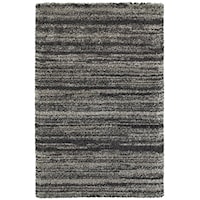 3'10" X  5' 5" Shag Grey/ Charcoal Rectangle Rug