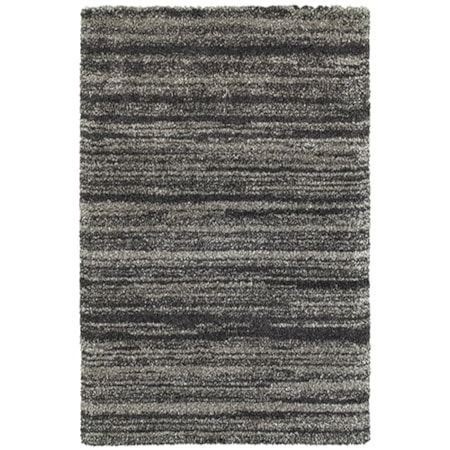 7'10" X 10'10" Shag Grey/ Charcoal Rectangle