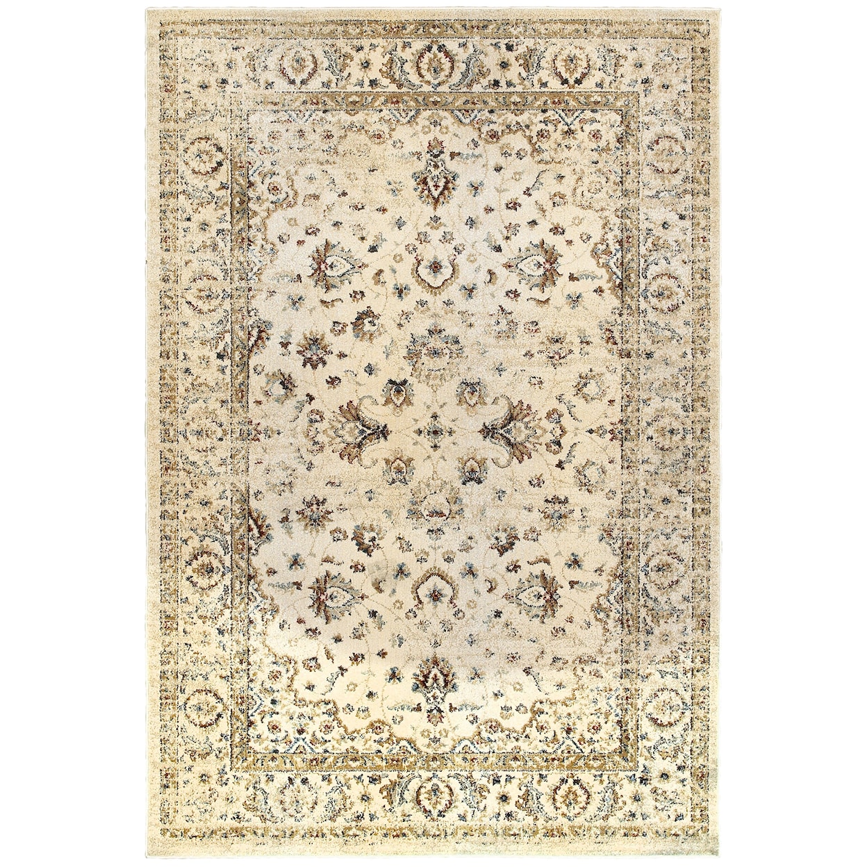 Oriental Weavers Empire 9'10" X 12'10" Traditional Ivory/ Gold Recta