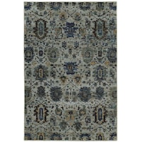 3' 3" X  5' 2" Casual Blue/ Navy Rectangle Rug