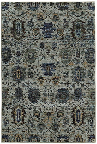 8' 6" X 11' 7" Casual Blue/ Navy Rectangle Rug