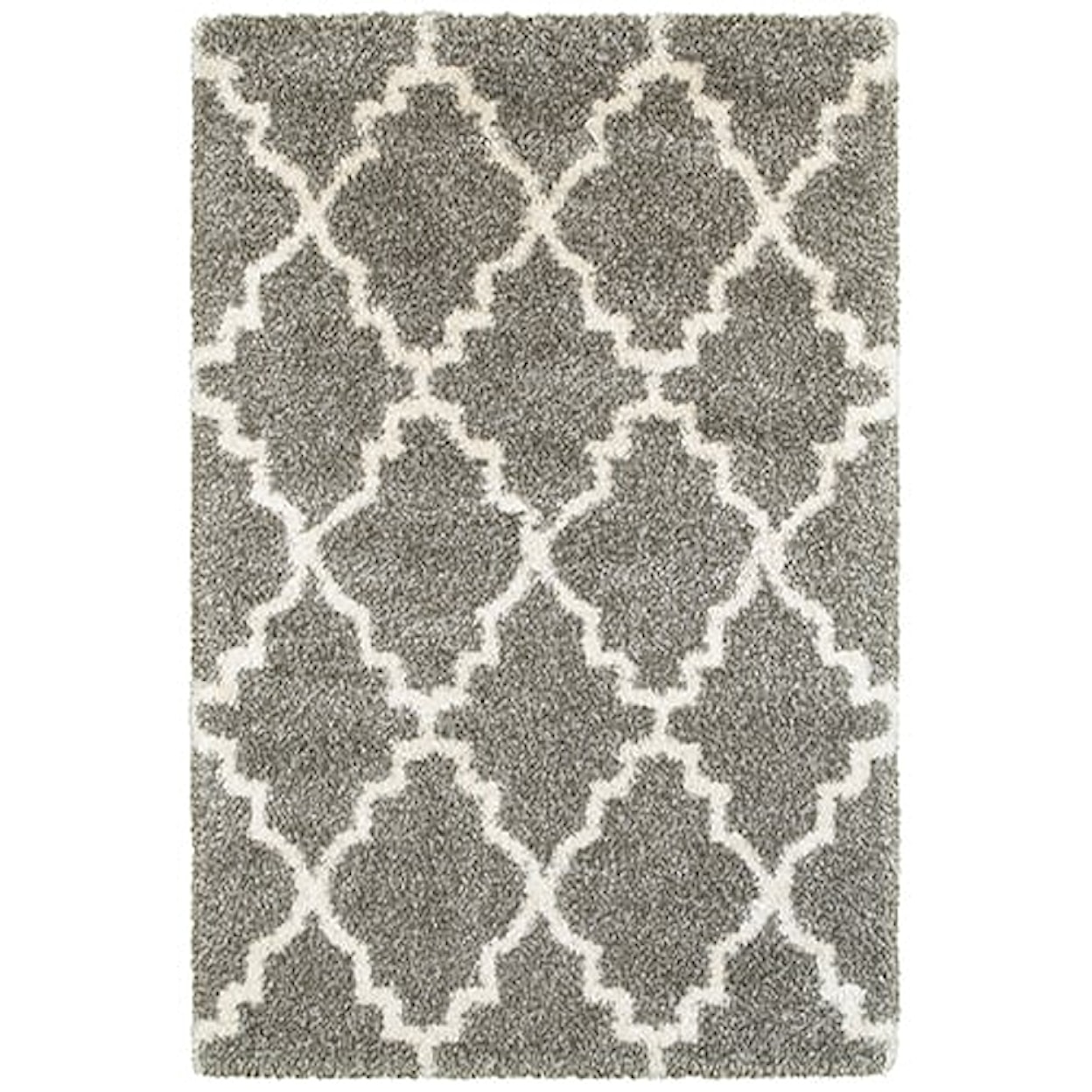 Oriental Weavers Henderson 9'10" X 12'10" Shag Grey/ Ivory Rectangle Ru