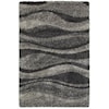 OW Henderson 5' 3" X  7' 6" Shag Grey/ Charcoal Rectangle