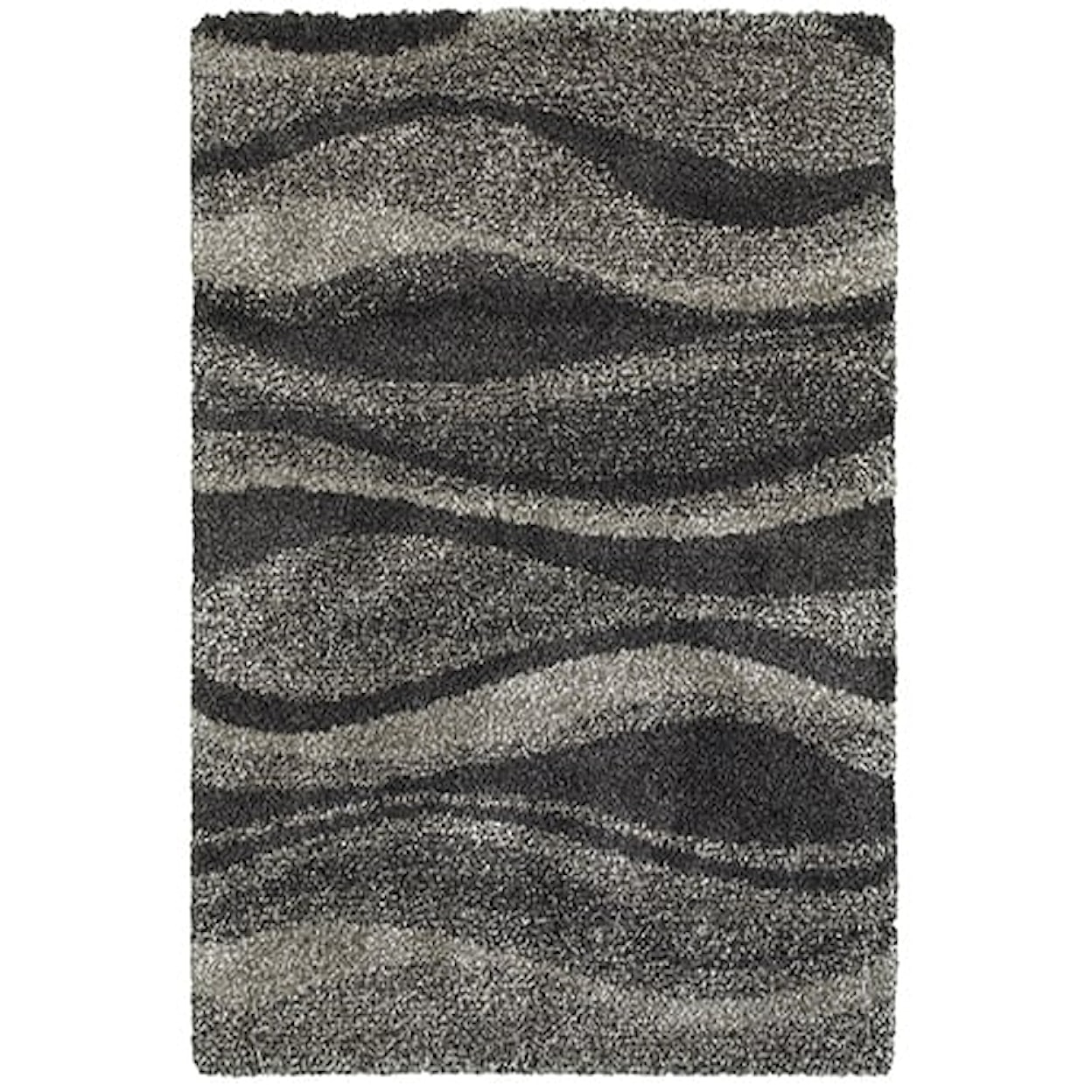 Oriental Weavers Henderson 9'10" X 12'10" Shag Grey/ Charcoal Rectangle