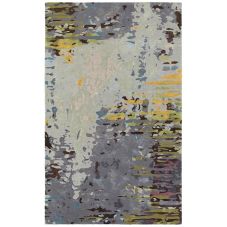 5' 0" X 8' 0" Contemporary Multi/ Grey Rect