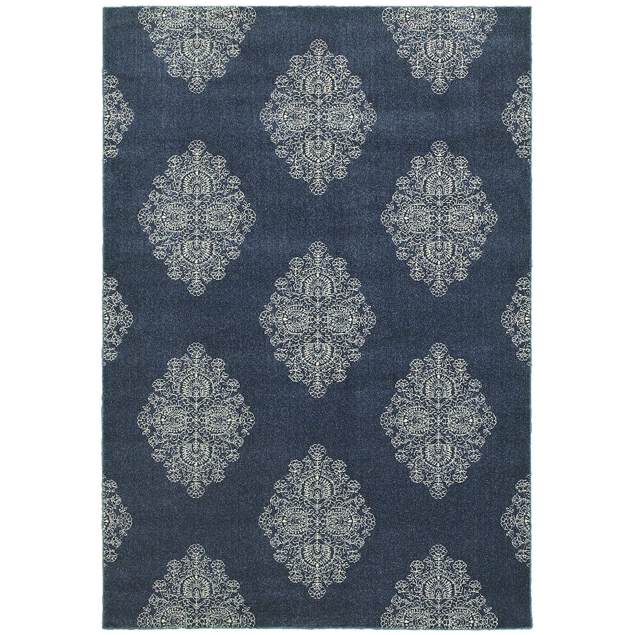 Oriental Weavers Pasha1 5' 3" X  7' 6" Casual Blue/ Ivory Rectangle