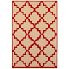 Oriental Weavers Cayman 6' 7" X  9' 6" Outdoor Sand/ Red Rectangle R