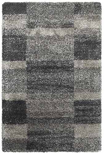 3'10" X  5' 5" Shag Grey/ Charcoal Rectangle Rug