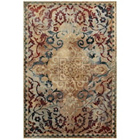 3'10" X  5' 5" Casual Gold/ Red Rectangle Rug