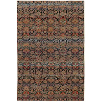 5' 3" X  7' 3" Casual Multi/ Blue Rectangle Rug