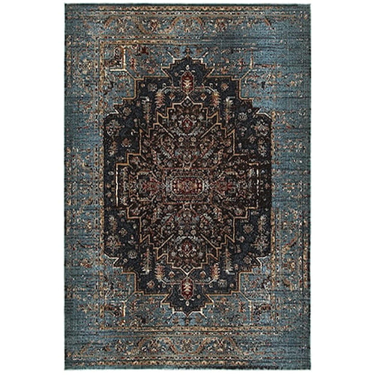 Oriental Weavers Empire 9'10" X 12'10" Traditional Blue/ Navy Rectan