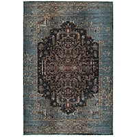 9'10" X 12'10" Traditional Blue/ Navy Rectangle Rug