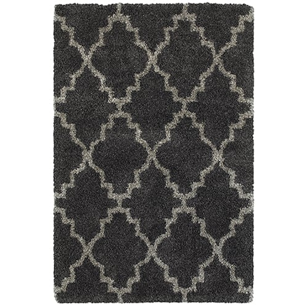 OW Henderson 5' 3" X  7' 6" Shag Charcoal/ Grey Rectangle