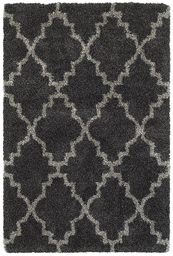 6' 7" X  9' 6" Shag Charcoal/ Grey Rectangle Rug