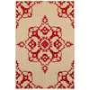 Oriental Weavers Cayman 6' 7" X  9' 6" Outdoor Sand/ Red Rectangle R