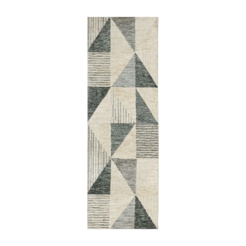 Oblique Tan 2' 4" X 7' 10" Area Rug