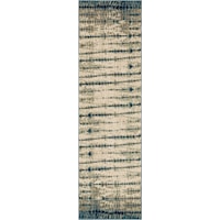 Shibori Stripe Indigo 2' 4" x 7' 10" Area Rug