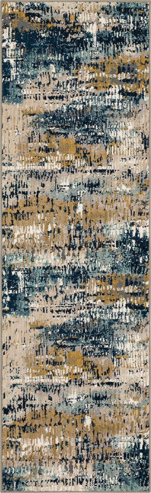 Placid Majolica Blue 2' 4" X 7' 10" Area Rug