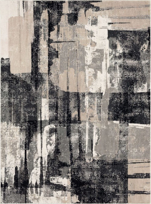 Brush Strokes Soot 5' 3" X 7' 10" Area Rug