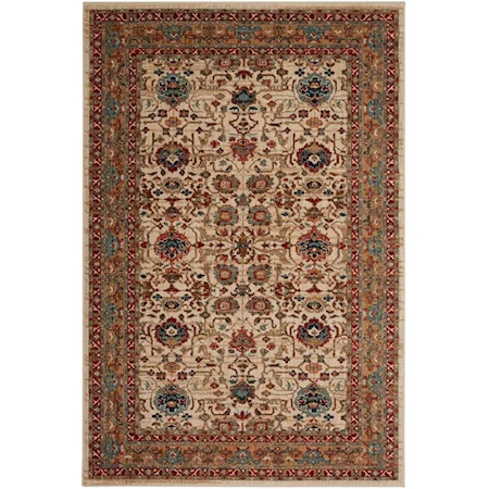 Keralam Cream 3' 5" x 5' 5" Area Rug