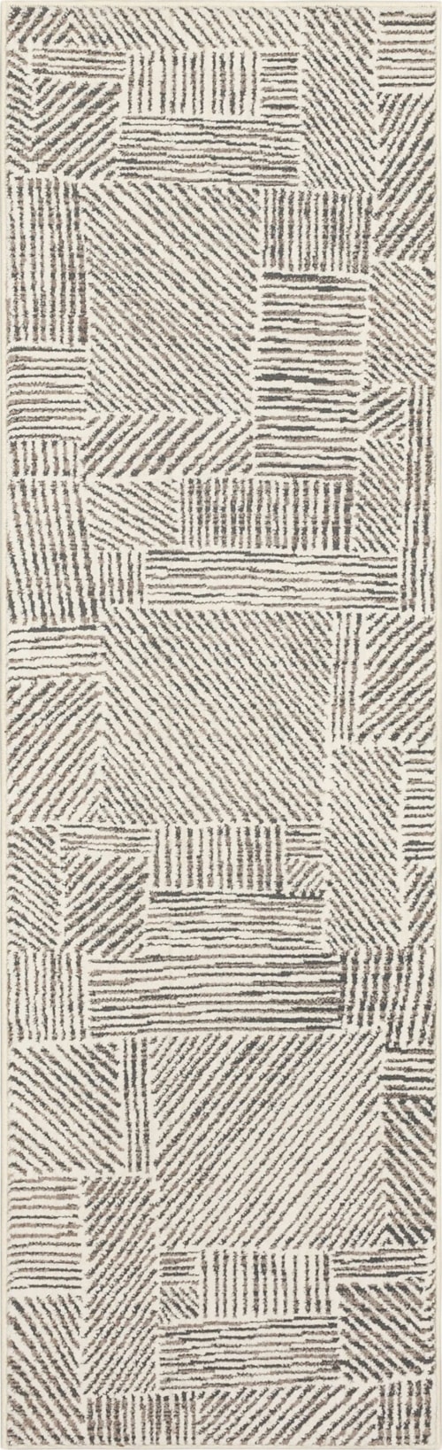 Minoan Frost Grey 2' 4" X 7' 10" Area Rug