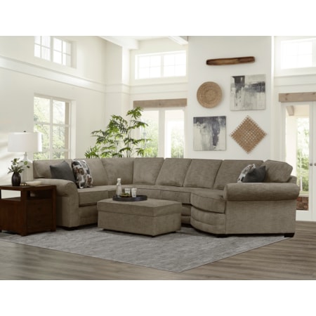 4-Piece Sectional Sofa Cuddler