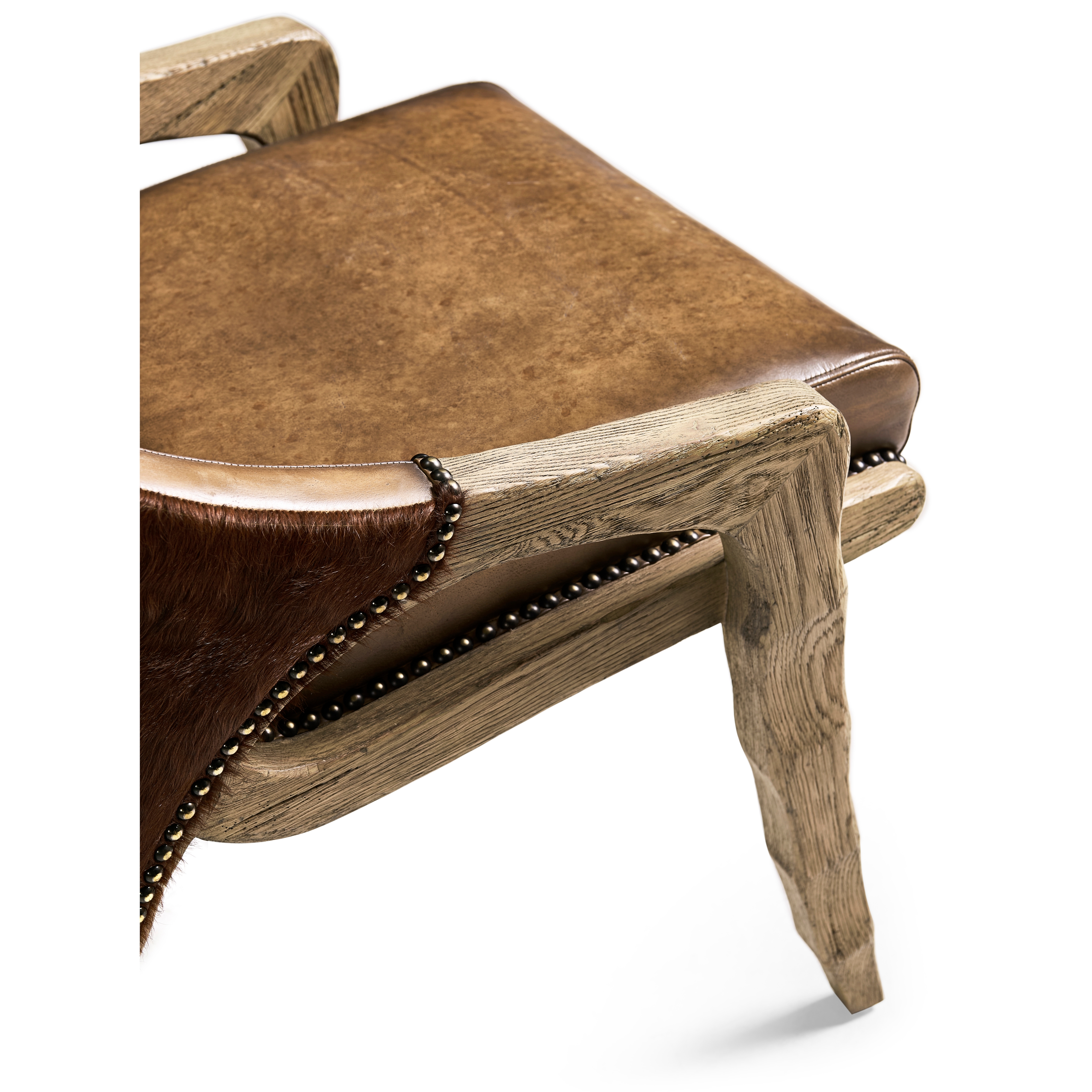 Jonathan Charles Echo Canyon Leather & Hide Side Chair