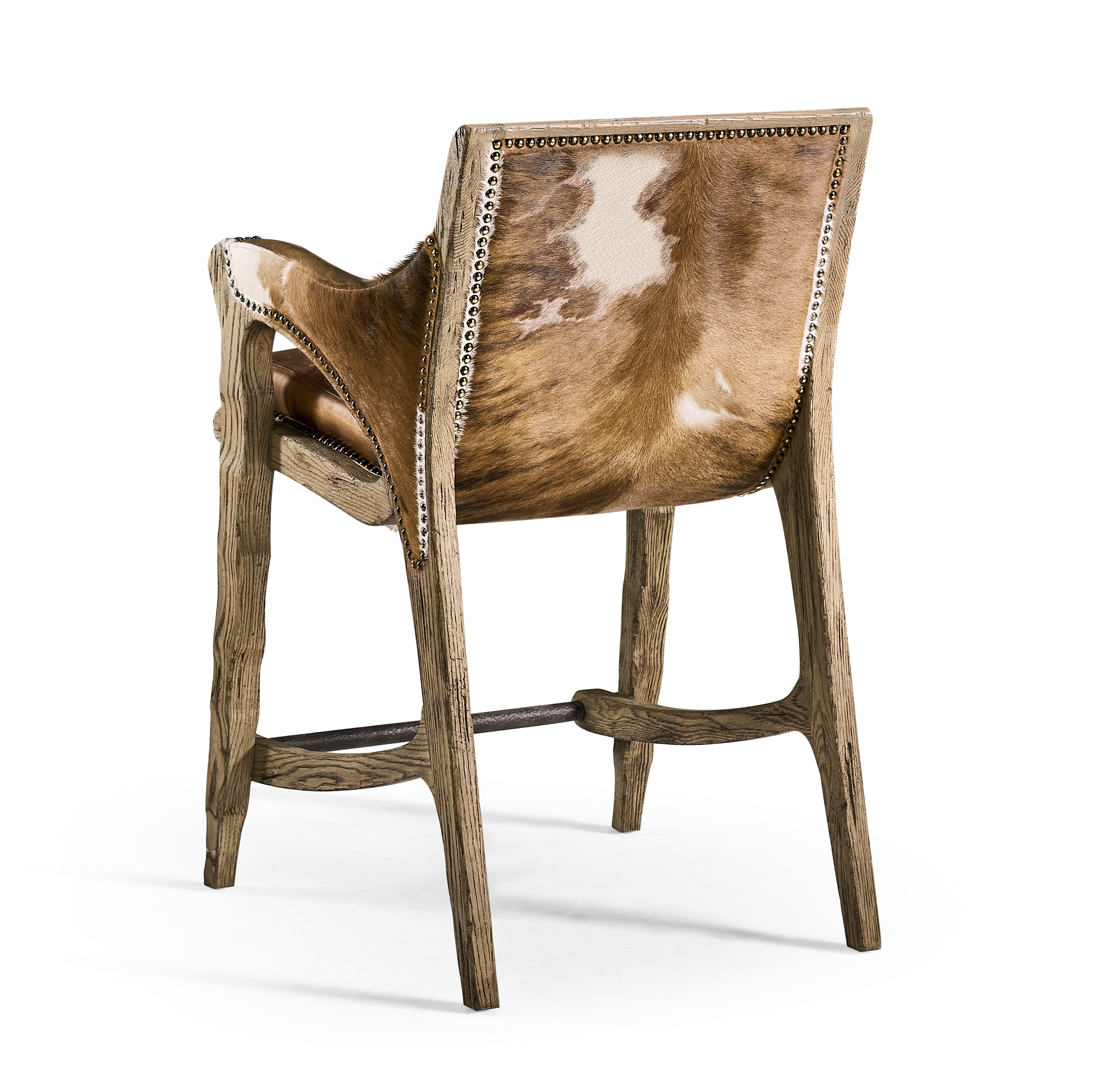 Jonathan Charles Echo Canyon Leather & Hide Counter Stool