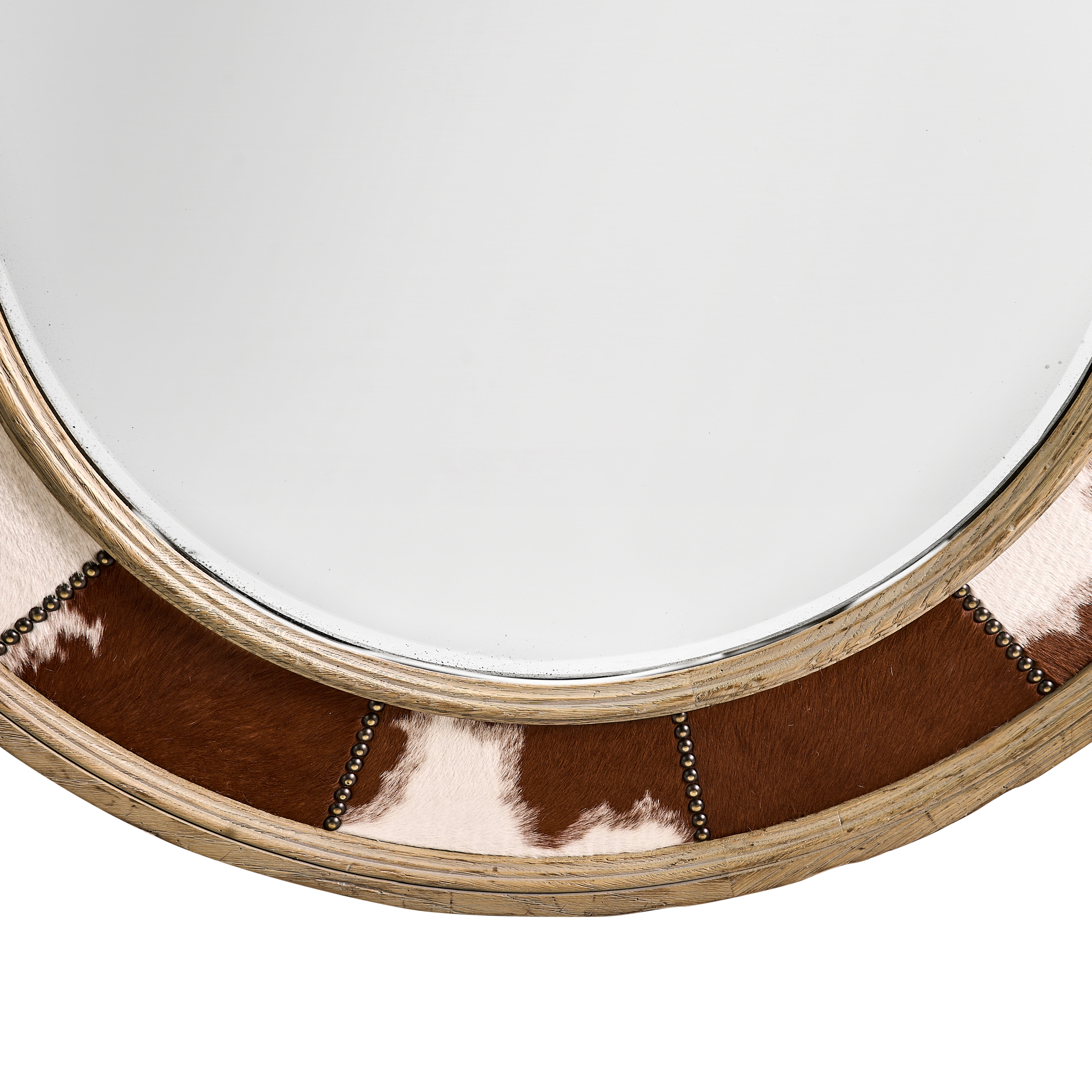Jonathan Charles Sagehill Round Hide Mirror