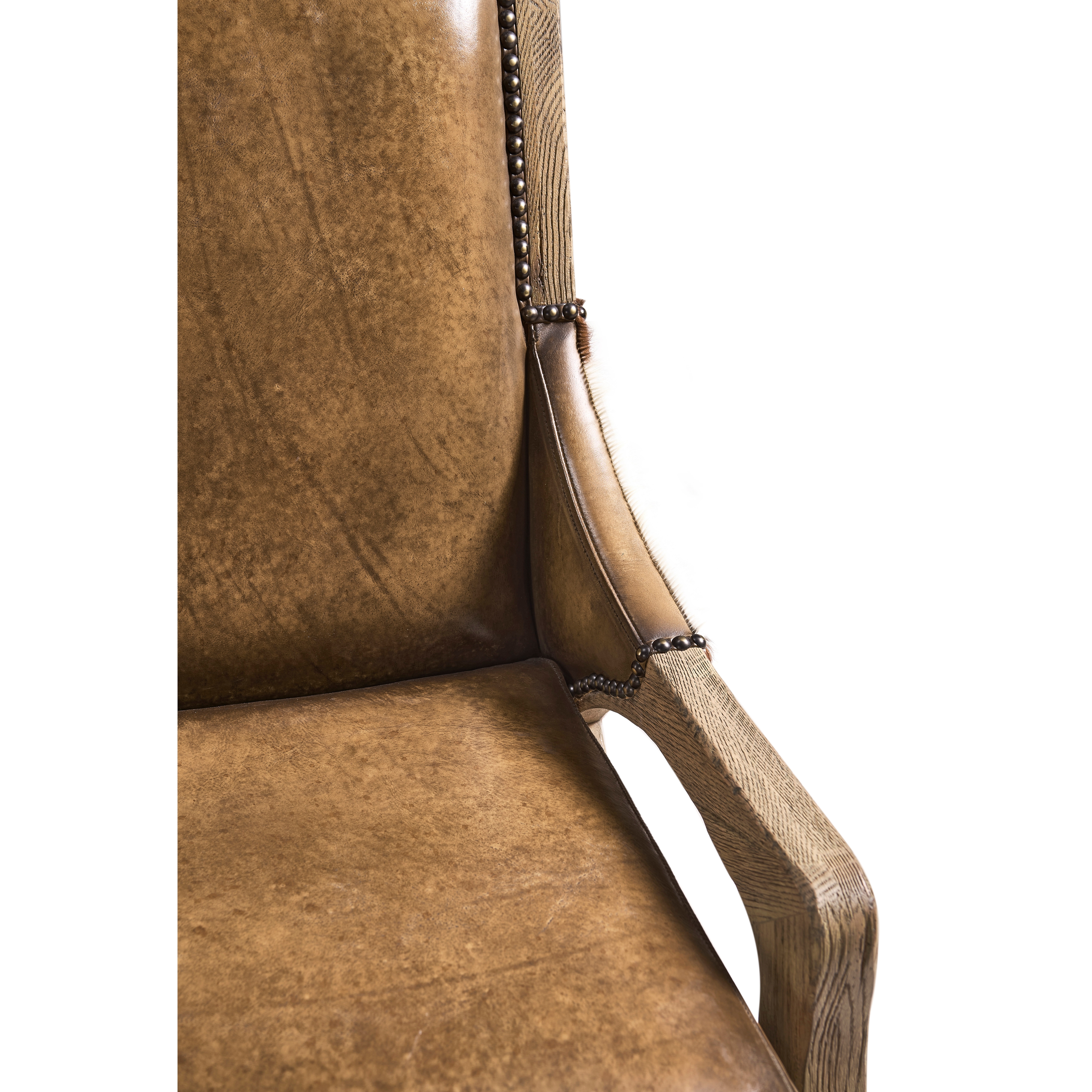 Jonathan Charles Echo Canyon Leather & Hide Side Chair