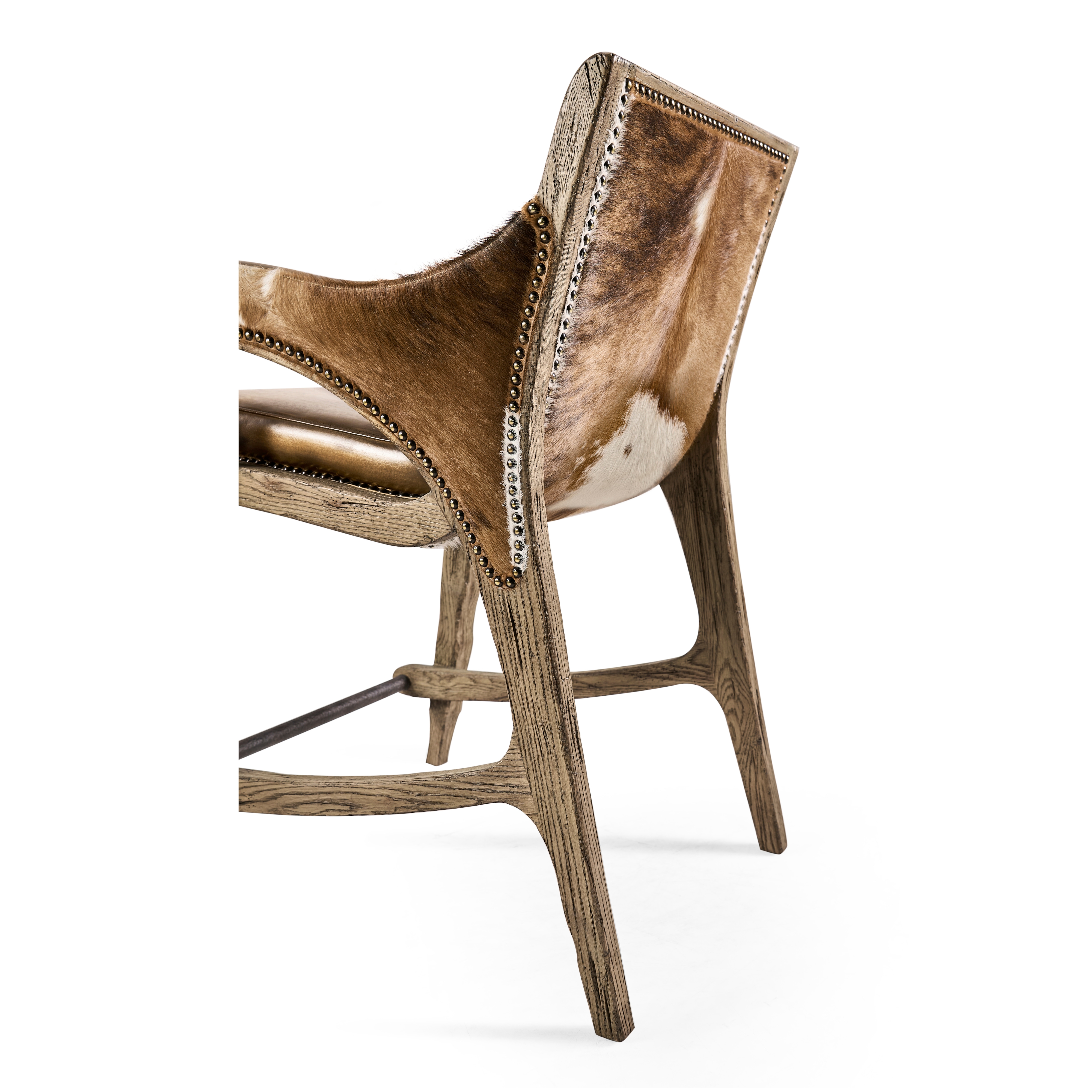 Jonathan Charles Echo Canyon Leather & Hide Counter Stool